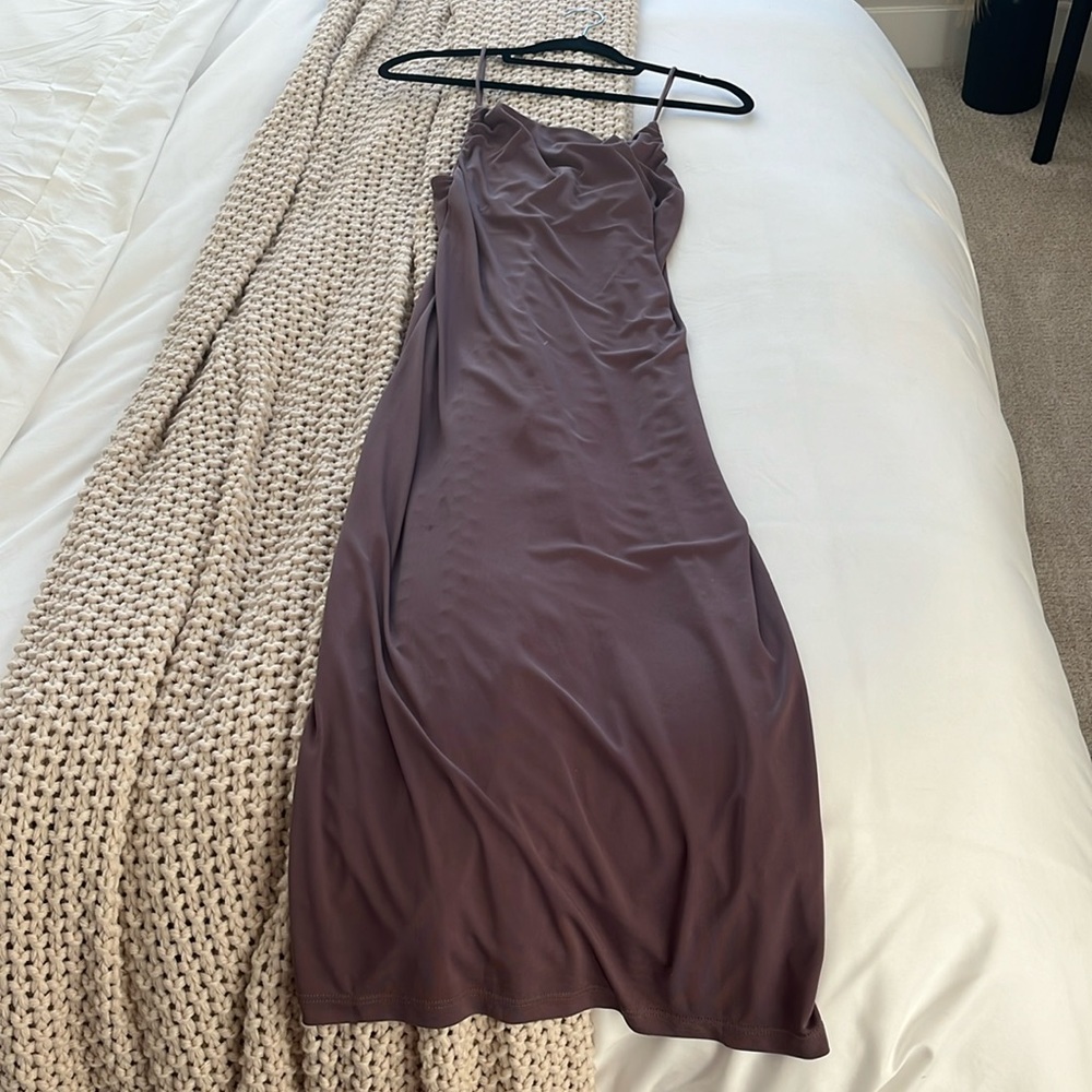 WORN ONCE ZARA MAUVE SLIP DRESS
